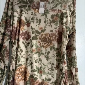 Maurices Earthy Floral Blouse